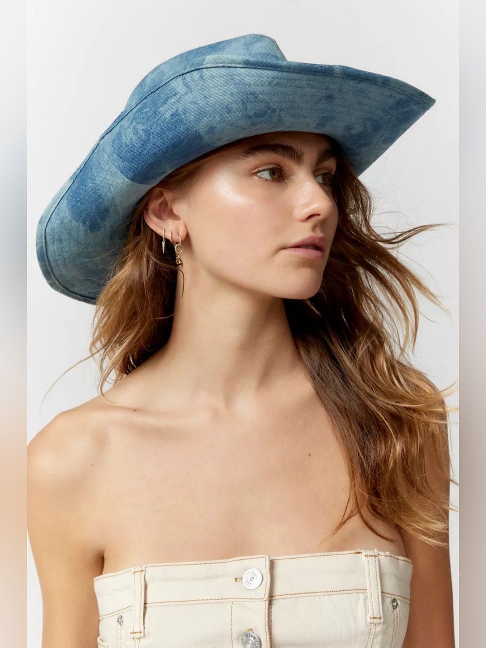 Urban Outfitters Wyeth Walker Denim Cowboy Hat